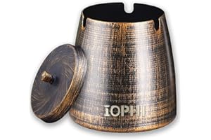 IOPHI Cendrier Exterieur Fermé avec Couvercles,Cendrier Coupe-vent pour Cigarettes à Usage Intérieur ou Extérieur