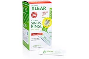 Xlear Natural Xylitol Sinus Rinse Refill, Neti Pot Saline Packets - Nose Cleaner, Works with Most Nasal Irrigation Systems, 50 Count (Pack of 2)