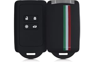 kwmobile Custodia Compatibile con Renault con 4 tasti Smart Key (solo Keyless Go) - Cover Chiavi Auto Protezione Copri Telecomando - Copri Chiave Silicone Bandiera italiana