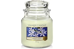 Yankee Candle bougie jarre parfumée | moyenne taille | Jasmin de minuit | jusqu’à 75 heures de combustion