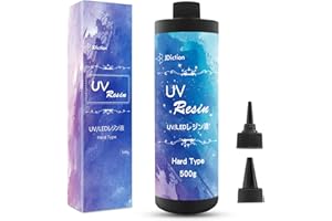 JDiction UV-Harz, Upgrade 500g UV-Epoxidharz, kristallklarer, harter Kleber, solarhärtendes, sonnenlichtaktiviertes Harz für handgefertigten Schmuck, DIY-Basteldekoration, Gießen und Beschichten