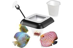 AHLMA Pierścień na pokarm 3 w 1, do akwarium, kwadratowy pierścień na pokarm dla robaków, akwarium, akcesoria do karmy dla złotych rybek, pielęgnic, gupików