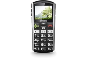 emporiaSIMPLICITY, Seniorenhandy, Tastenhandy ohne Vertrag, Mobiltelefon mit Notruftaste, 2-Zoll-Display, Schwarz