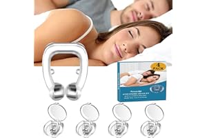 7STARLAKE 4 Pièces Pince Nez Anti Ronflement, Anti Ronflement Clip de Nez Dilatateur Nasal Réutilisable en Silicone Magnétique,Dilatateur Nasal Améliore la respirationet (Transparent)