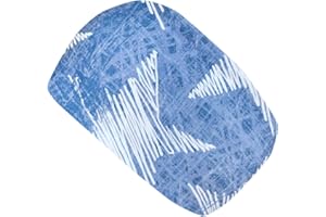 ‎WOLLHUHN Wollhuhn ÖKO Jungen/Mädchen Cooles Elastisches Stirnband/Haarband Bequem Jersey Baumwolle Viele Motive Kinder (Chalk Stars Blau/Weiß)