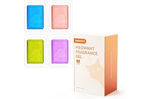 MeoWant Éliminateur D'odeurs D'animaux Domestiques, Déodorant en Gel pour Litière Automatique pour Chat MW-LR01 (4 Pièces)