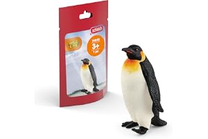 Schleich Pingvin | Djurfigur, realistiska djurleksaker, safari-leksak för pojkar och flickor, skärmfri fantasifull låtsaslek