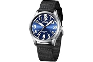 CIVO Herren Uhren Wasserdicht Armbanduhr Analog Quarz Große Zahlen Leuchtend Militär Sport Outdoor Leicht zu Lesen Geschenk