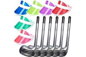 Hicarer Golf Accessories Include 6 Pcs Golf Inflatable Club 76 cm Stick with 6 Pcs Assorted Colors Sun Visors Hat for Sport Lovers Men Women Kids Gifts Supplies