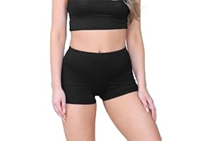 janisramone® Women's Stretchy Mini Shorts - Chic Hot Pants for Club, Dance & Gym, Perfect Summer Fashion, Fitted Style