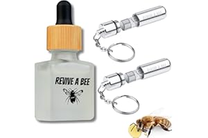 Revive a Bee Gift Box, 2 x Bee Revival Kit Keyrings, 1x Refill Bottle & Plantable Seed Paper, Gift For Eco-Conscious Nature Lovers