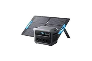 Station électrique portable Anker SOLIX C1000 Gen 2 et panneau solaire 100 W, générateur solaire 2 000 W (pic 3 000 W), charge totale en 49 min, batterie LiFePO4 1 024 Wh, pour les coupures de courant