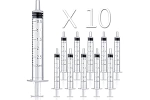 GSSFASHION 10 Pcs 3ml/3cc Spritze ohne Nadel für das Handwerk, die Haustierfütterung, Industrie und Wissenschaft (3ML)