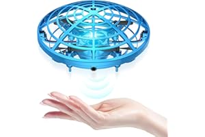 Kriogor UFO Mini Drone for Kids Drone Hand Control,Interactive Infrared Induction Helicopter Flying Ball with 360°Rotating and Shinning LED Light Outdoor Flying Toys Gifts for Aged 6+ Boys Kids Adults