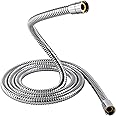 Hibbent 16mm (Outer)/10mm(Inner) Large Bore Shower Hose 1.5m(59") -Supper Low Water Pressure Boosting Shower Hoses with Chrome, Universal Anti-Kink and Leak-Proof (1.5M)