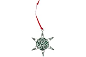 Cathedral Art Gift Celtic Snowflake (Abbey & CA Geschenk) Keltische Schneeflocke Ornament, Hartzinn, Grün