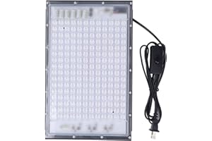 BANAPOY Lámpara Bronceado, 100W 192 Leds 460Nm Lámpara Autobronceadora para Cara Cuerpo, Casa Portátil Luz Azul para La Piel, Dispositivo de Belleza de La Piel, Iluminación Gran Superficie (Enchufe de la UE)