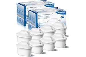 BREOILUTLE Filtri, Sostituzione per Brita Maxtra+ Plus, Maxtra Pro All-in-1 Filtro, Filtro per Bollitore Compatibile Con Brita Mavea Filtri per acqua, Riducono Cloro, odori (8, Classic)