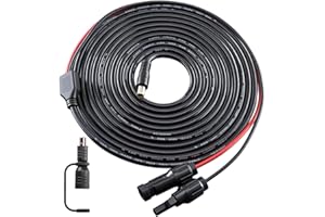 IHAOSPACE Cavo solare a DC 8 mm con adattatore DC 7909 to 8020, cavo di ricarica solare da 14 AWG, compatibile con Jackery Explorer 240/1000/2000 Pro Plus Bluetti EB70/EB3A/AC200MAX Anker 535/555 Powerstation