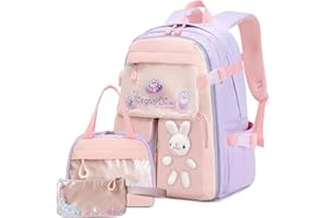 WYCY Mochilas Escolares Niña, 25 Litros, Kawaii Mochila Colegio Niñas de 6 a 14 Años, de Gran Capacidad Repelente Mochila Primaria