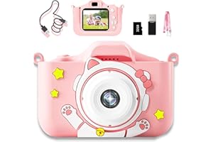 LNICEZ Macchina Fotografica per Bambini [48MP & 1080P], Fotocamera Digitale con Scheda 32 GB, Regalo di Compleanno e di Natale per Bambini dai 3-12 Anni