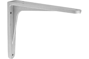 Gedotec Console pour charges lourdes aluminium argent mat - Sparta | 1 pièce - support d'étagère pour le montage mural | Dimensions : 115 x 140 x 32 mm | Capacité de charge 100 kg | Cornière en acier