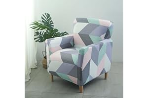 UYEOCO Copripoltrona 1 Posto con Braccioli Relax Reclinabile Universale Copri Poltrona Elasticizzato Lavabile Rimovibile Fodera per Poltrona Poltroncine Relax Copertura per Poltrona Elettrica Reclinabile ( C