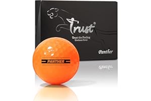 Trust Golf Ball Panther | Engineered to Break 100 | Big MAX Core for Maximum Distance & Precision Flight | Ultra-Soft Feel with Urethane Cover for Stopping Power (12/48 Balls, White/Yellow/Orange)