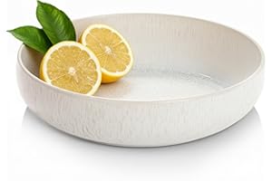 Sänger | Obstschale Korfu, Große Schale aus hochwertigem Steingut Handmade, Salatschale & Servierschüssel Creme mit sandiger Maserung | Dekoschale Obstkorb Mediterrane Bowl 1,5L| PREMIUM COLLECTION
