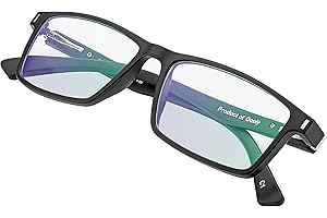 OCULY Rectangular Stylish Blue Cut Computer Glasses for Eye Protection & Strain|Zero Power, AntiGlare, 100% UV and Blue Light
