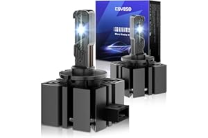 KOYOSO D1S LED Lampadine per Auto: 1:1 Xenon Schema fascio - Plug and Play Installazione e 24000LM Abbaglianti/Anabbaglianti Sostituzione Xenon D1S per Auto 12V