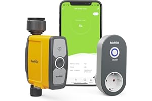 RAINPOINT Programador de riego 2.4GHZ WiFi, Temporizador de riego de jardín con aplicación/Control por Voz (WiFi-Modell)