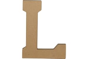 Clairefontaine ES Décopatch AC863C - Soporte de papel marrón maché 15,3 x 2,5 x 20 cm, letra mayúscula L