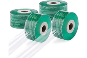 Bateya 4 Stück Veredelungsband Veredelungstape Dehnbares und transparentes Band Biologisch abbaubar Feuchtigkeitssperre Selbstklebendes und transparent Veredelungsband für Garten Baumschulen