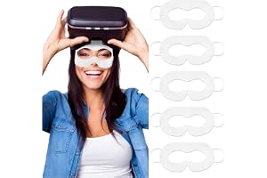 Disposable VR Sweat Masks, Breathable Cover Eye Mask for Oculus Quest 3, Quest 2 & Apple Vision Pro, Hygienic Face Guards for Active Gaming (White-50 Pcs)