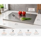 Stellica Paslanmaz &Ccedil;elik 40x50 cm Tek B&uuml;k&uuml;ml&uuml; Metal Tezgah Koruyucu &Ccedil;ok Ama&ccedil;lı Kesme Tahtası