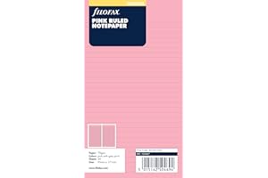 Filofax, Personal - Fogli per agenda a righe, colore carta: Rosa