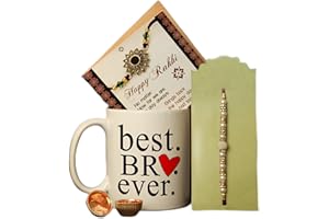 TIED RIBBONS Rakhi for Brothers with Gift Set | Bhai Rakhi | Coffee Mug (10 Oz) | Mini Card - Raksha bandhan Rakhi Bracelet for Brother Rakhi for Bhaiya | Bro Rakhi Thread | Rakhi Set