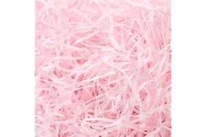 PMELCXD Papier de Soie déchiqueté de 200 grammes pour paniers, boîtes Cadeaux, tressage de Panier, Fournitures de fête pour Emballage Cadeau, Accessoires d'emballage DIY (Rose)