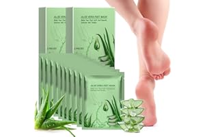 ANMAHE 10 Pairs Foot Mask Peel, Foot Peel Mask for Hard Skin, Foot Exfoliating Socks, Moisturizing Foot Care for Callus Remover, Cracked Heel Dead and Dry Skin, Deeply Hydrates, for Men and Women