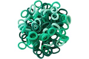 Cosyhav 200pcs Baby Hair Bands, Green Series Hair Bands for Girls, Durable Non Slip Toddlers Bobbles for Baby, Kids Toddlers Girls