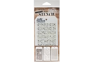Stampers Anonymous Tim Holtz Mini Capa Stencil Set # 17