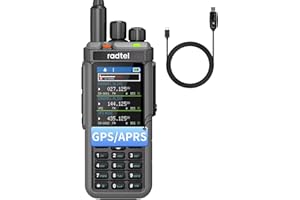 Radtel RT-880G GPS APRS Radioamatore 10W Walkie Talkie Radio CB portatile 1024 canali HF SSB Rx con ripetitore cross-band, display a colori da 2,4 pollici, batteria ricaricabile da 2400 mAh,