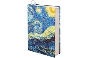 Kuiaobaty Copertina per libri con stampa di notte stellata in poliestere con chiusura a lembo per regali per amanti dei libri in brossura