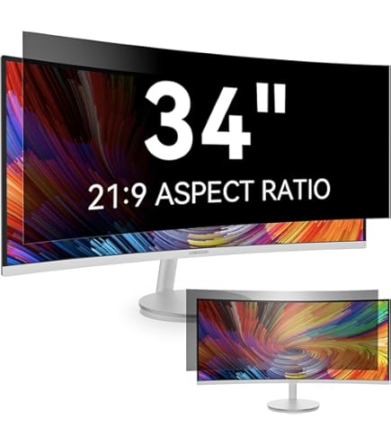 Anti Blue Light Screen Protector For 34 Inch Curved Gaming Monitors - Eye Strain Relief Filter