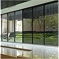 KREEPO Solar Heat Control Film Office Privacy Glass Window Sticker Smooth Glass Privacy Window Tint for Home , Z-Black Film, 12x75 Inch