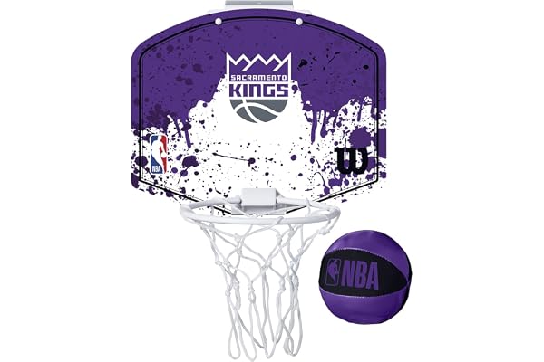Wilson Mini Panier de Basket, Hoop NBA TEAM MINI HOOP, SACRAMENTO KINGS, plastique
