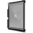 STM DUX PLUS SHELL DUO Rugged Case for Apple iPad Air 10.2 (2019) - Drop Protection w/Apple Pencil & Crayon Holder,Clear Transparent Back, Works with Apple Smart Keyboard Folio, Multi-View - Black