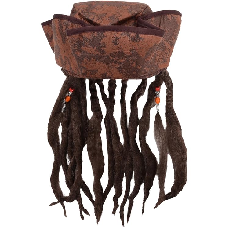 Opiniones De Accessories - Child's Carribbean Pirate Captain Hat With Beads And Attached Fake Dreadlock Hair 36789