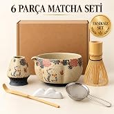Valkyrie Kedili 6 Par&ccedil;a Matcha Seti Chasen &Ccedil;ırpıcı Chawan Kase Chashaku Kaşık Stand ve S&uuml;zge&ccedil;
